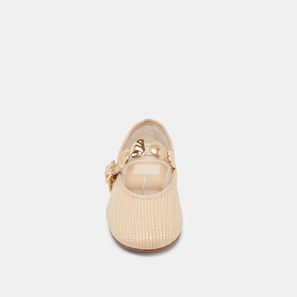 RELAN BALLET FLATS LT NATURAL RAFFIA | Dolce Vita