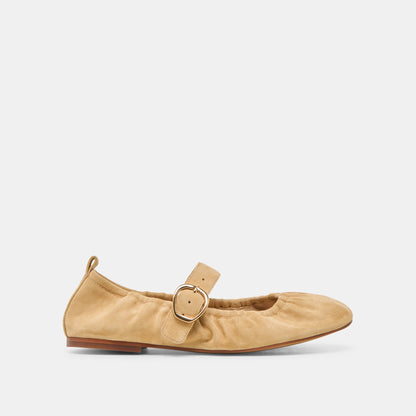 Caely Honey Suede Ballet Flats | Dolce Vita