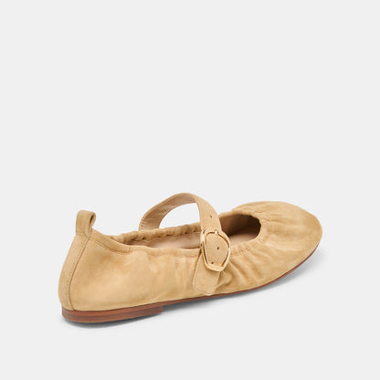 Caely Honey Suede Ballet Flats | Dolce Vita