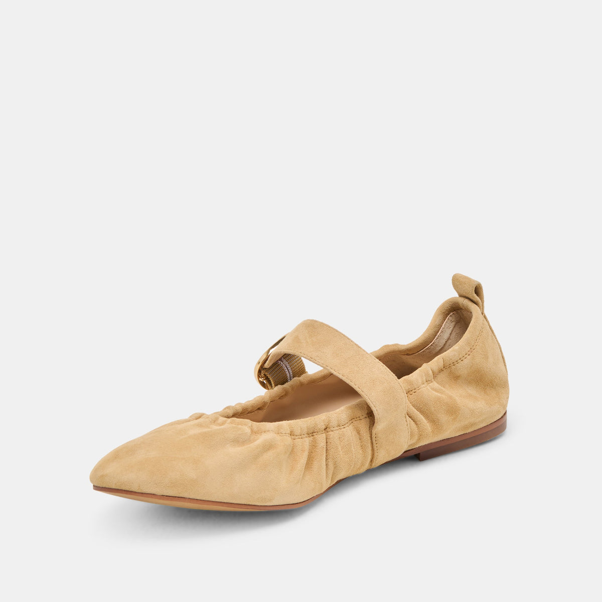 Caely Honey Suede Ballet Flats | Dolce Vita