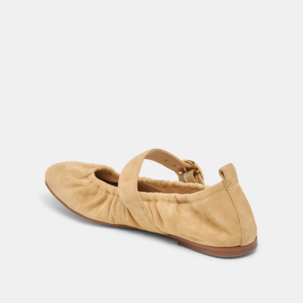 Caely Honey Suede Ballet Flats | Dolce Vita