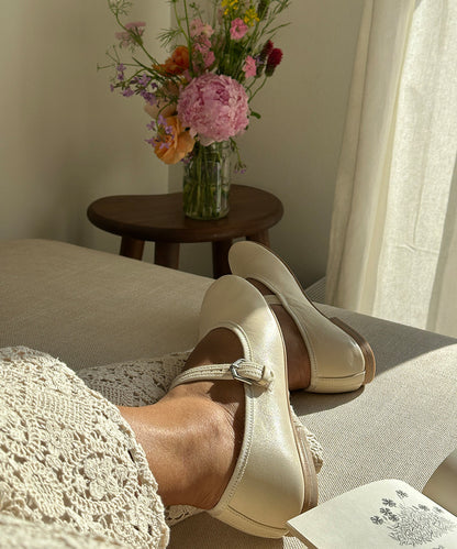 ROSLYN BALLET FLATS CREME LEATHER | Dolce Vita