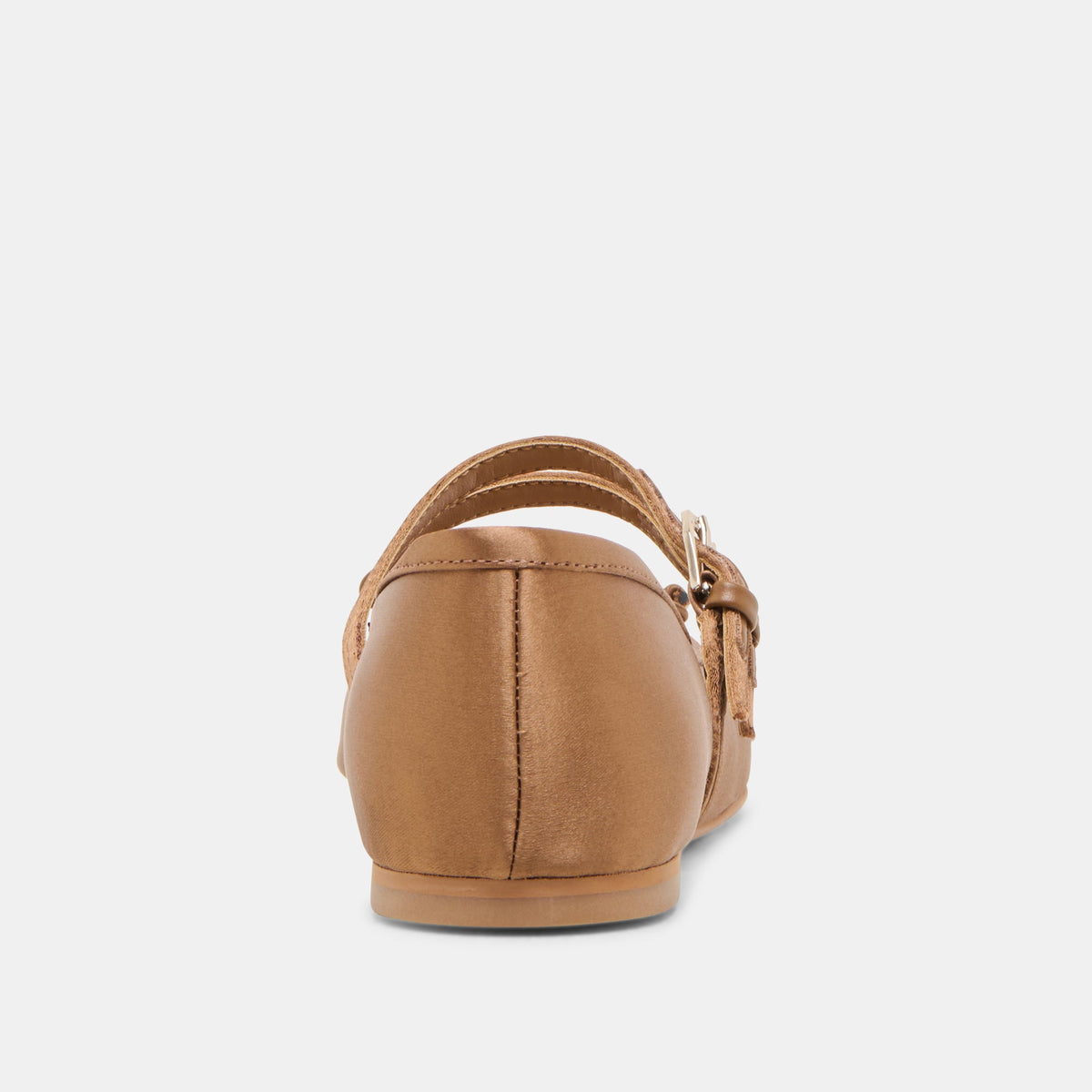 Gibsen Mid Brown Satin Ballet Flats | Dolce Vita