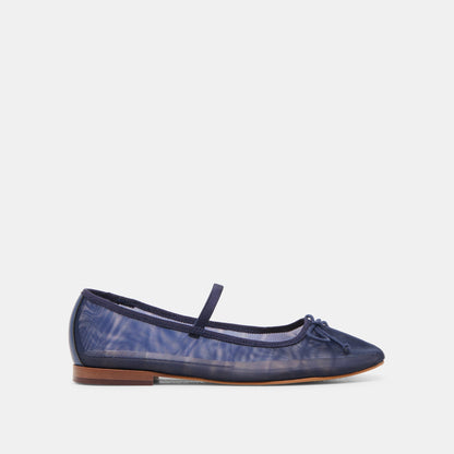 CADEL BALLET FLATS NAVY MESH | Dolce Vita
