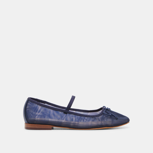 CADEL BALLET FLATS NAVY MESH | Dolce Vita