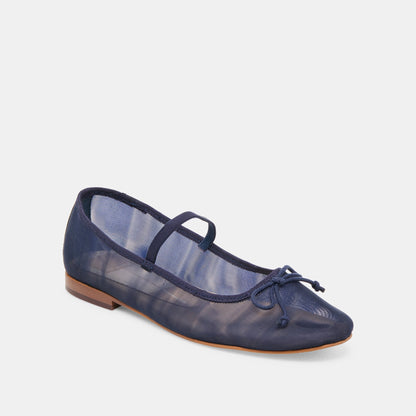 CADEL BALLET FLATS NAVY MESH | Dolce Vita