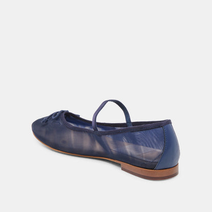 CADEL BALLET FLATS NAVY MESH | Dolce Vita