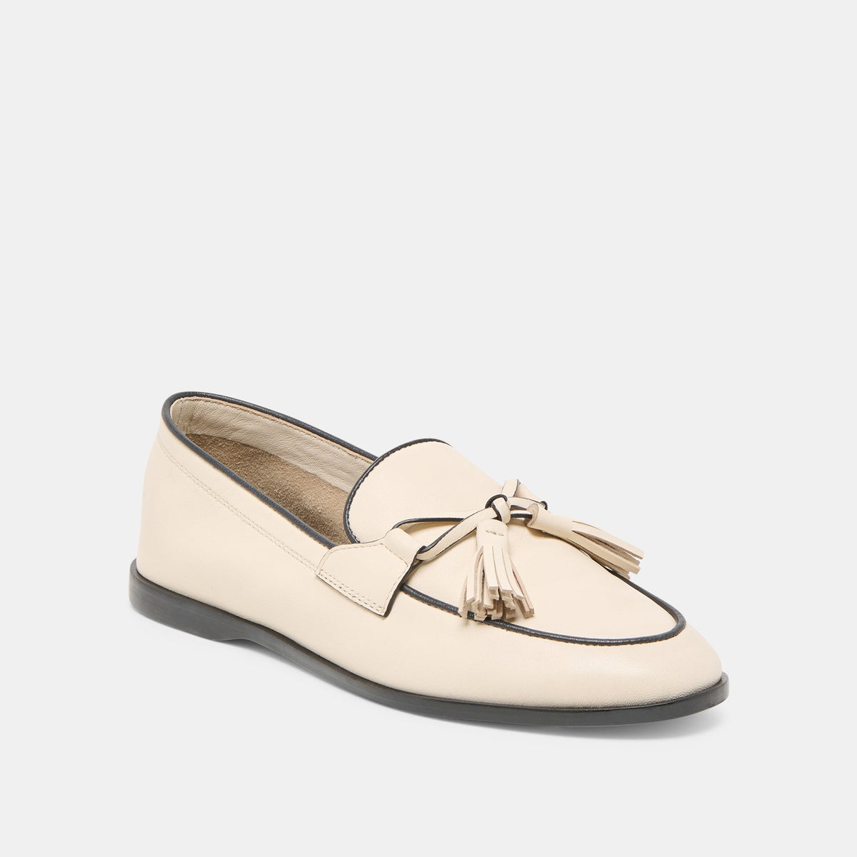 Loklan Ivory Leather Loafers | Dolce Vita