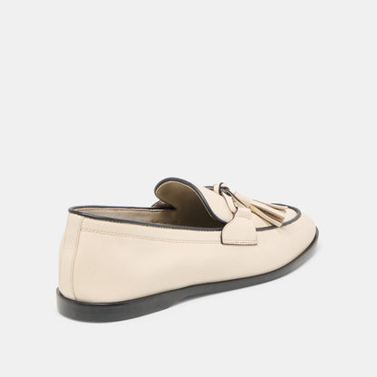 Loklan Ivory Leather Loafers | Dolce Vita