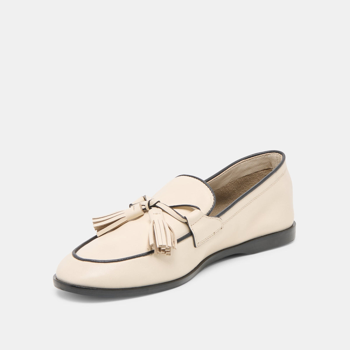 Loklan Ivory Leather Loafers | Dolce Vita