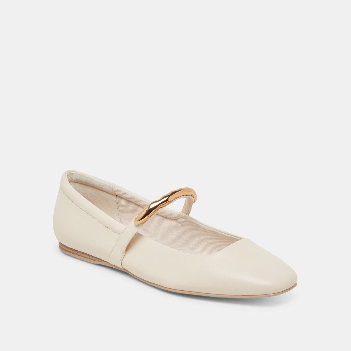 RADYA BALLET FLATS CREME LEATHER | Dolce Vita