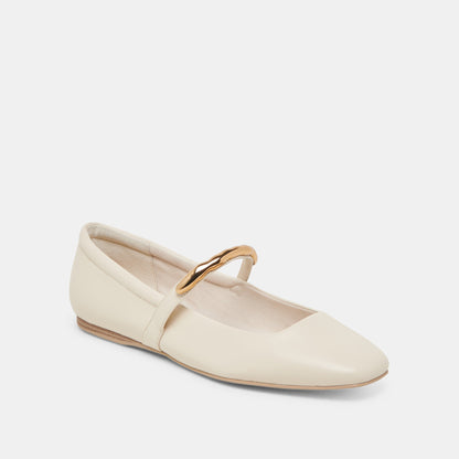 RADYA BALLET FLATS CREME LEATHER | Dolce Vita