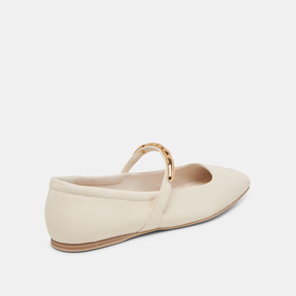 RADYA BALLET FLATS CREME LEATHER | Dolce Vita