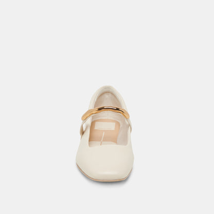 RADYA BALLET FLATS CREME LEATHER | Dolce Vita