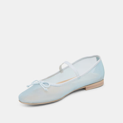 CADEL BALLET FLATS ICE BLUE MESH | Dolce Vita