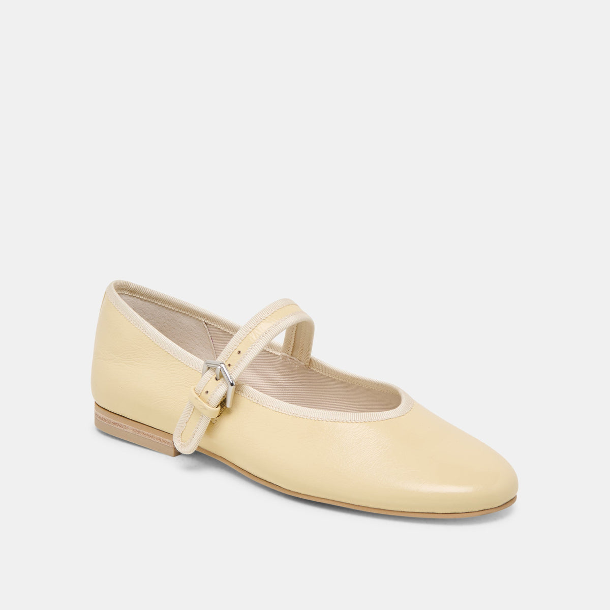 Roslyn Light Yellow Leather Ballet Flats | Dolce Vita