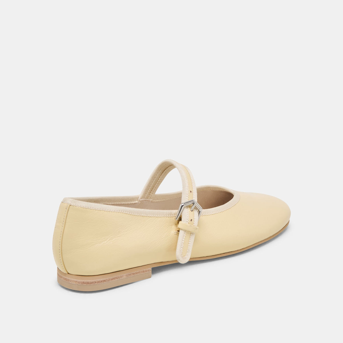 Roslyn Light Yellow Leather Ballet Flats | Dolce Vita