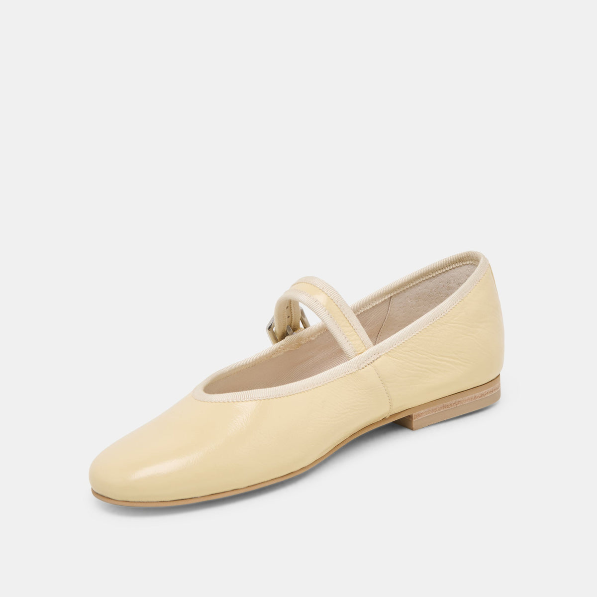 Roslyn Light Yellow Leather Ballet Flats | Dolce Vita