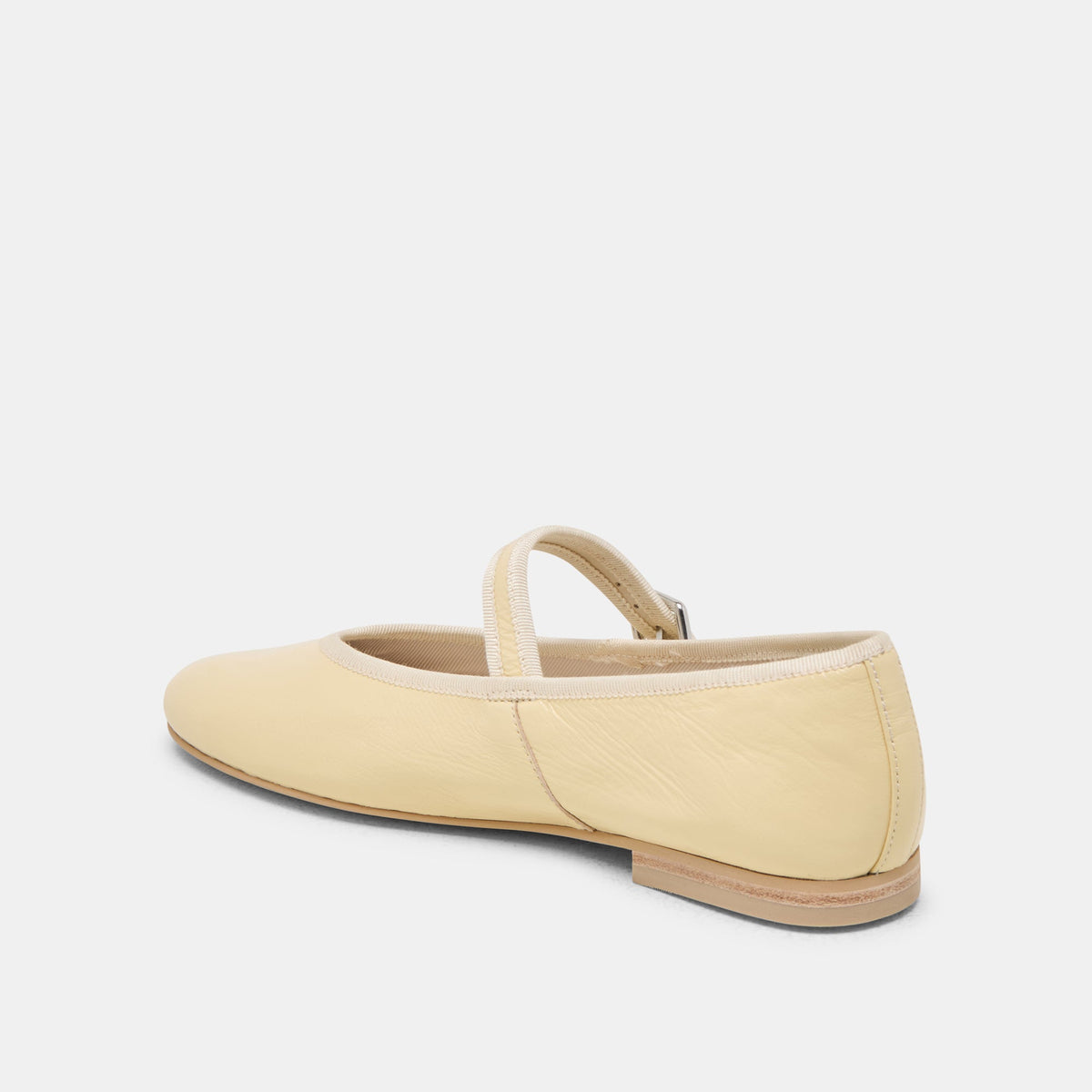 Roslyn Light Yellow Leather Ballet Flats | Dolce Vita