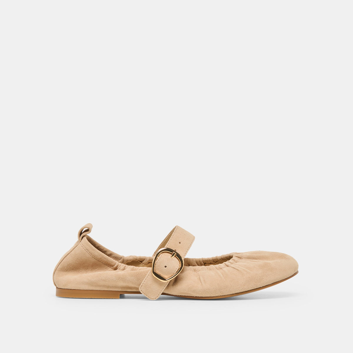 Caely Camel Suede Ballet Flats | Dolce Vita