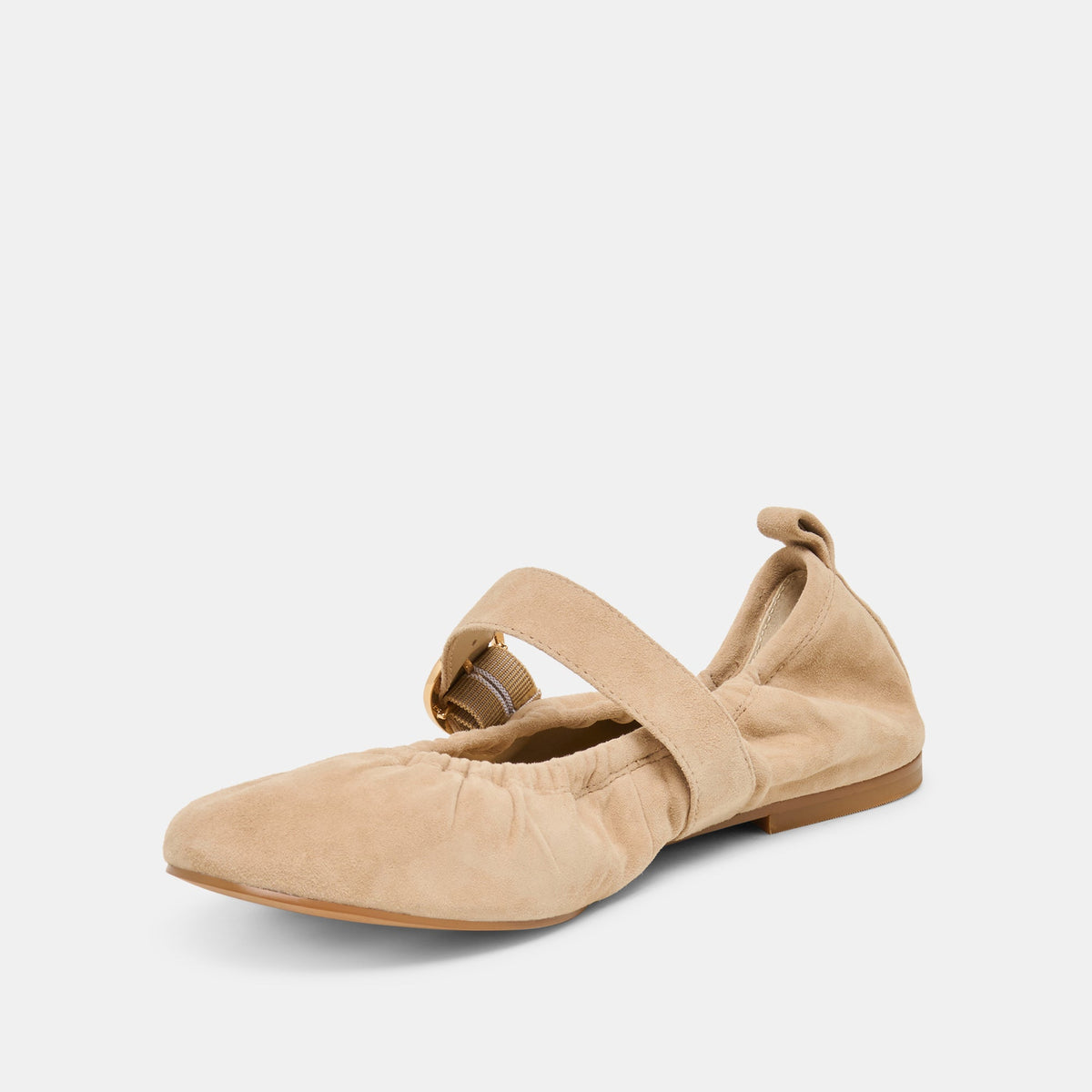 Caely Camel Suede Ballet Flats | Dolce Vita