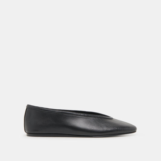 Braidy Black Leather Ballet Flats | Dolce Vita