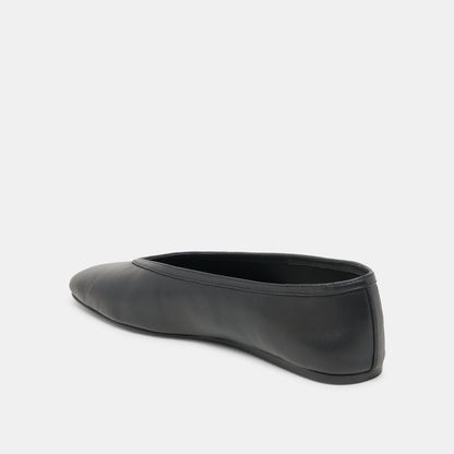 Braidy Black Leather Ballet Flats | Dolce Vita