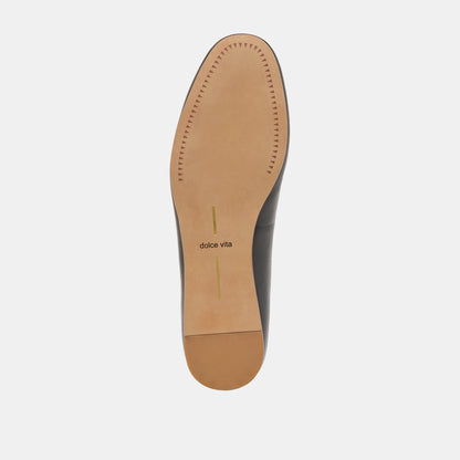 Baiden Black Leather Ballet Flats | Dolce Vita