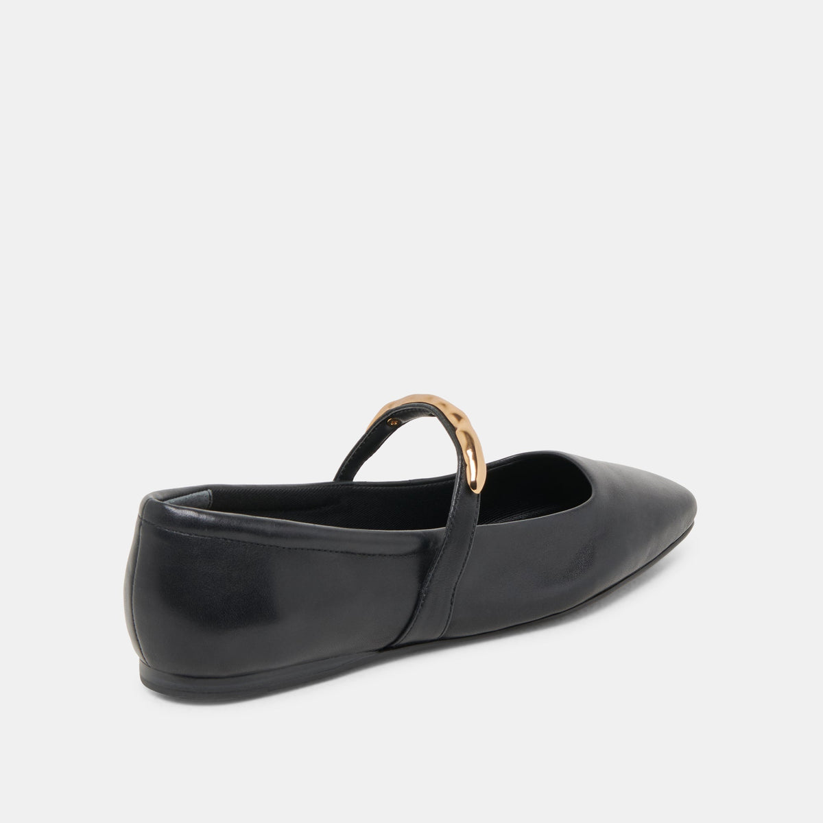 RADYA BALLET FLATS BLACK LEATHER | Dolce Vita