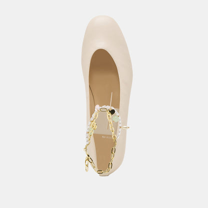 Baiden Bone Leather Ballet Flats | Dolce Vita