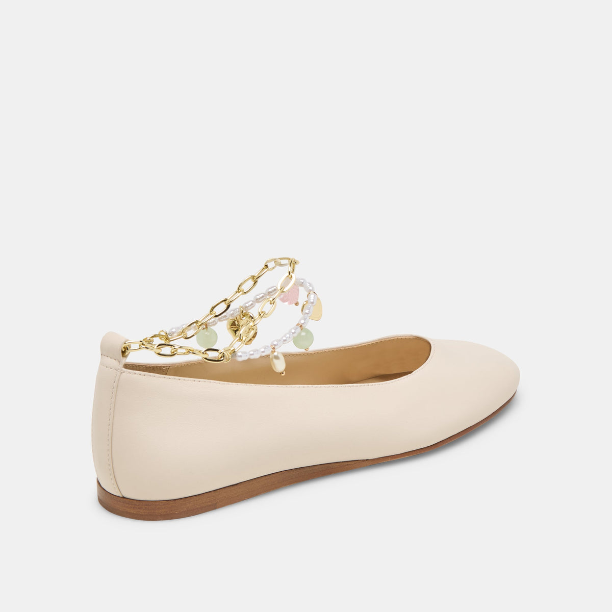 Baiden Bone Leather Ballet Flats | Dolce Vita