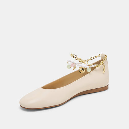 Baiden Bone Leather Ballet Flats | Dolce Vita