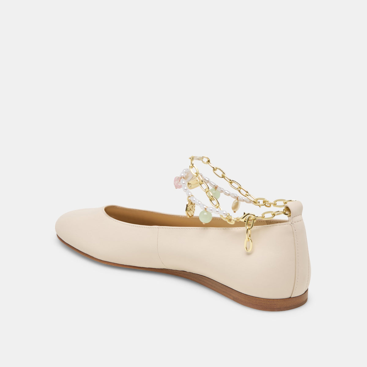Baiden Bone Leather Ballet Flats | Dolce Vita