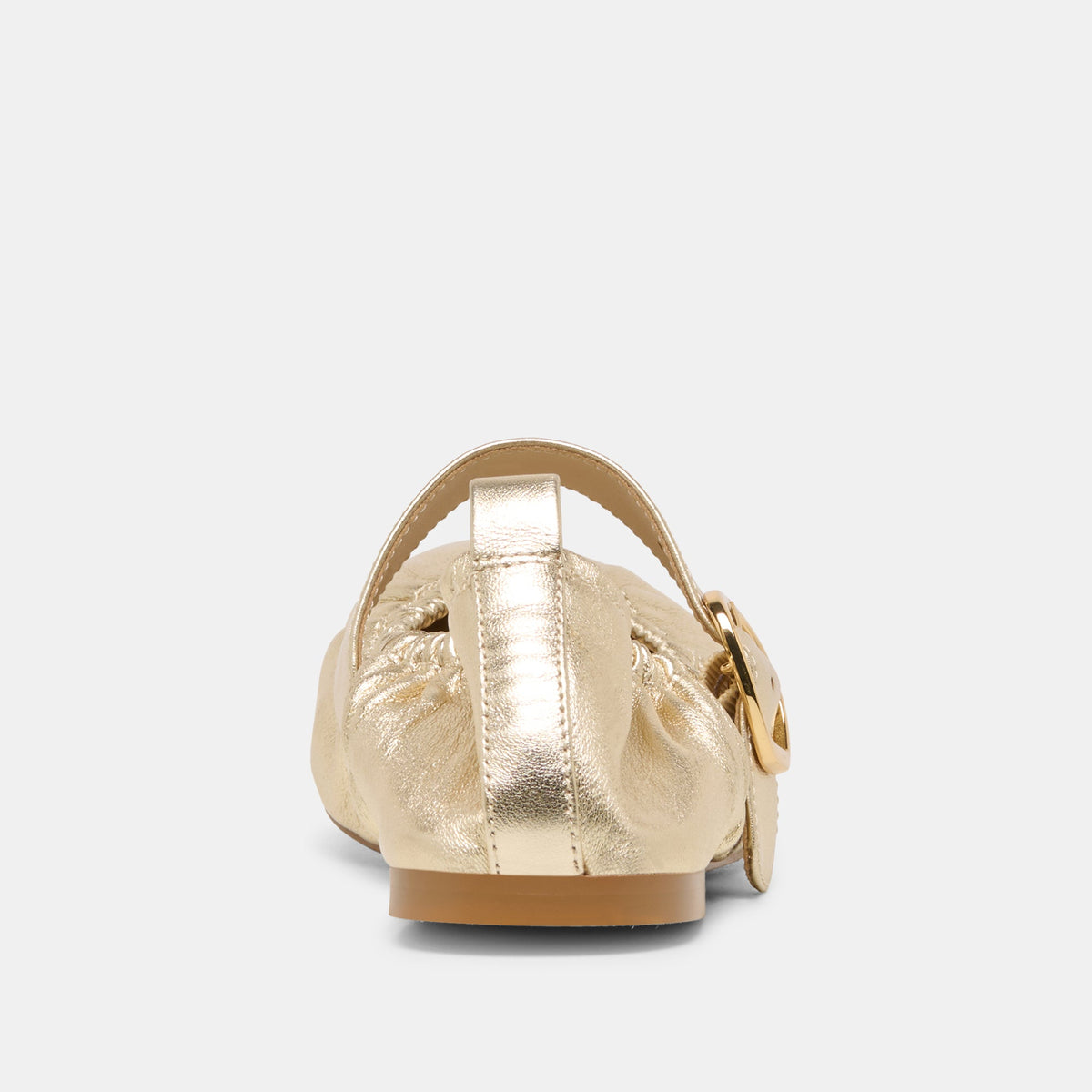 Caely Platinum Leather Ballet Flats | Dolce Vita