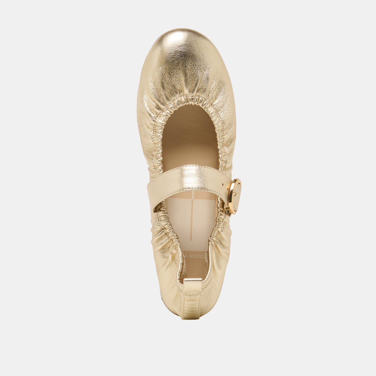 Caely Platinum Leather Ballet Flats | Dolce Vita