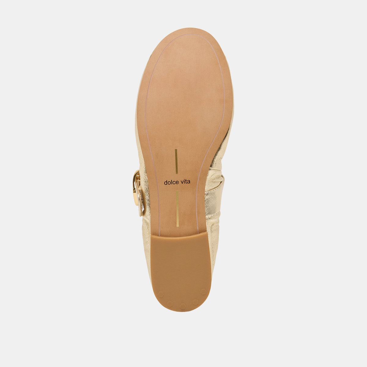Caely Platinum Leather Ballet Flats | Dolce Vita