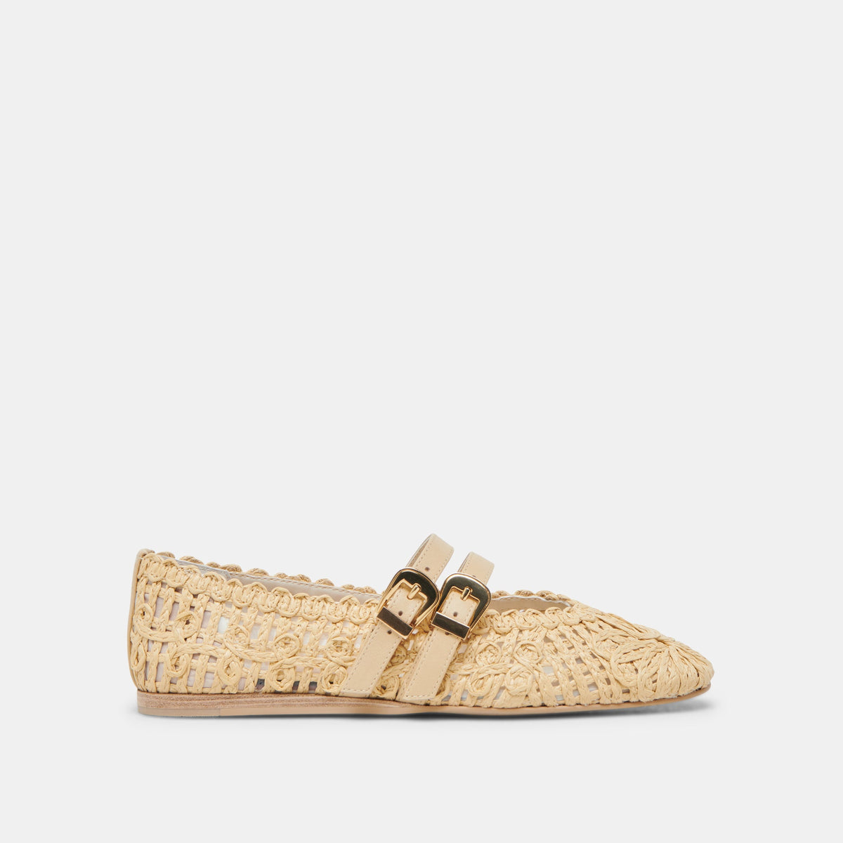 BAYLEE SUNFLOWER BALLET FLATS LT NATURAL MACRAME | Dolce Vita