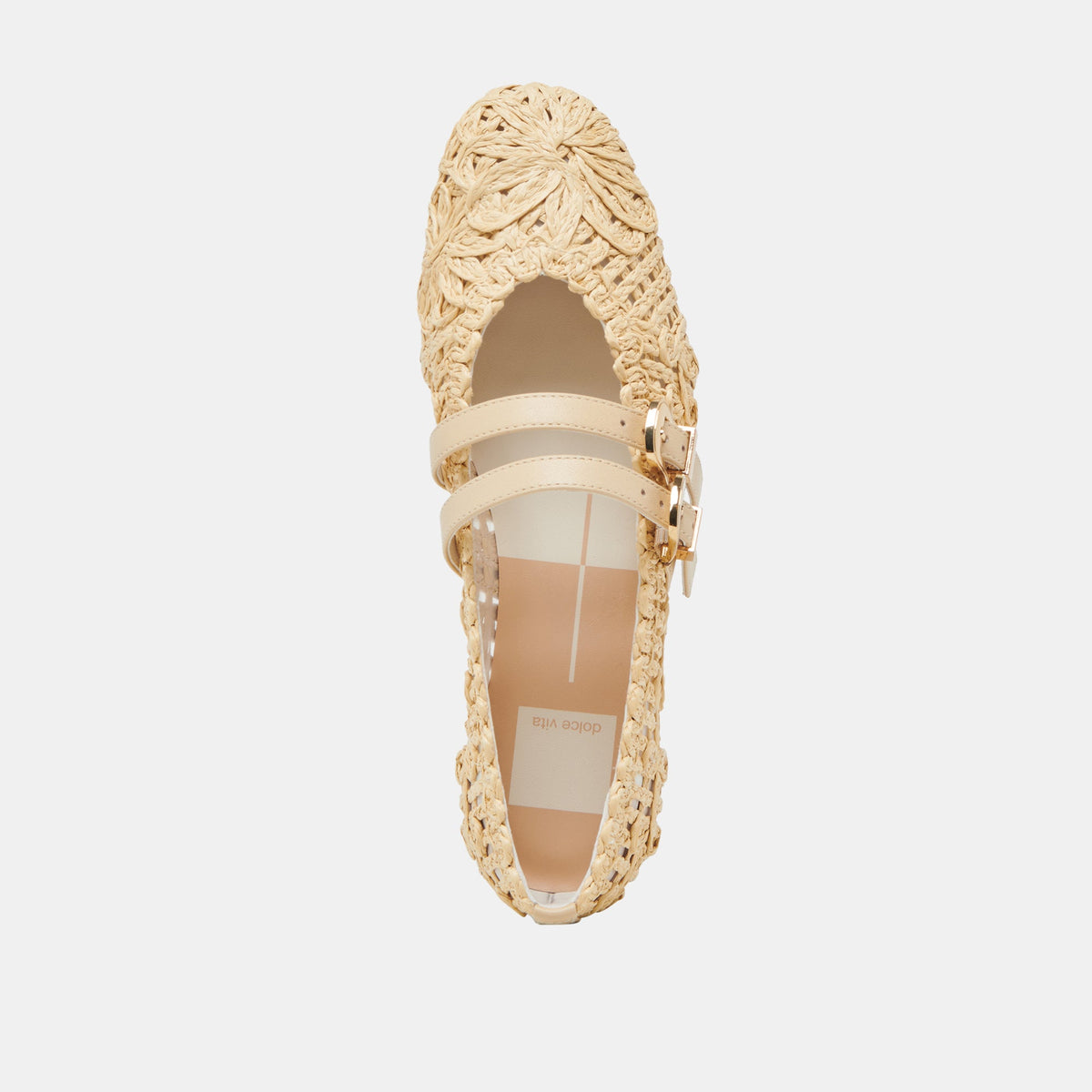 BAYLEE SUNFLOWER BALLET FLATS LT NATURAL MACRAME | Dolce Vita