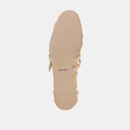 BAYLEE SUNFLOWER BALLET FLATS LT NATURAL MACRAME | Dolce Vita