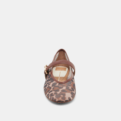 ROSLYN BALLET FLATS LEOPARD MESH | Dolce Vita