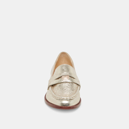 HILLY WIDE LOAFERS PLATINUM COIN | Dolce Vita