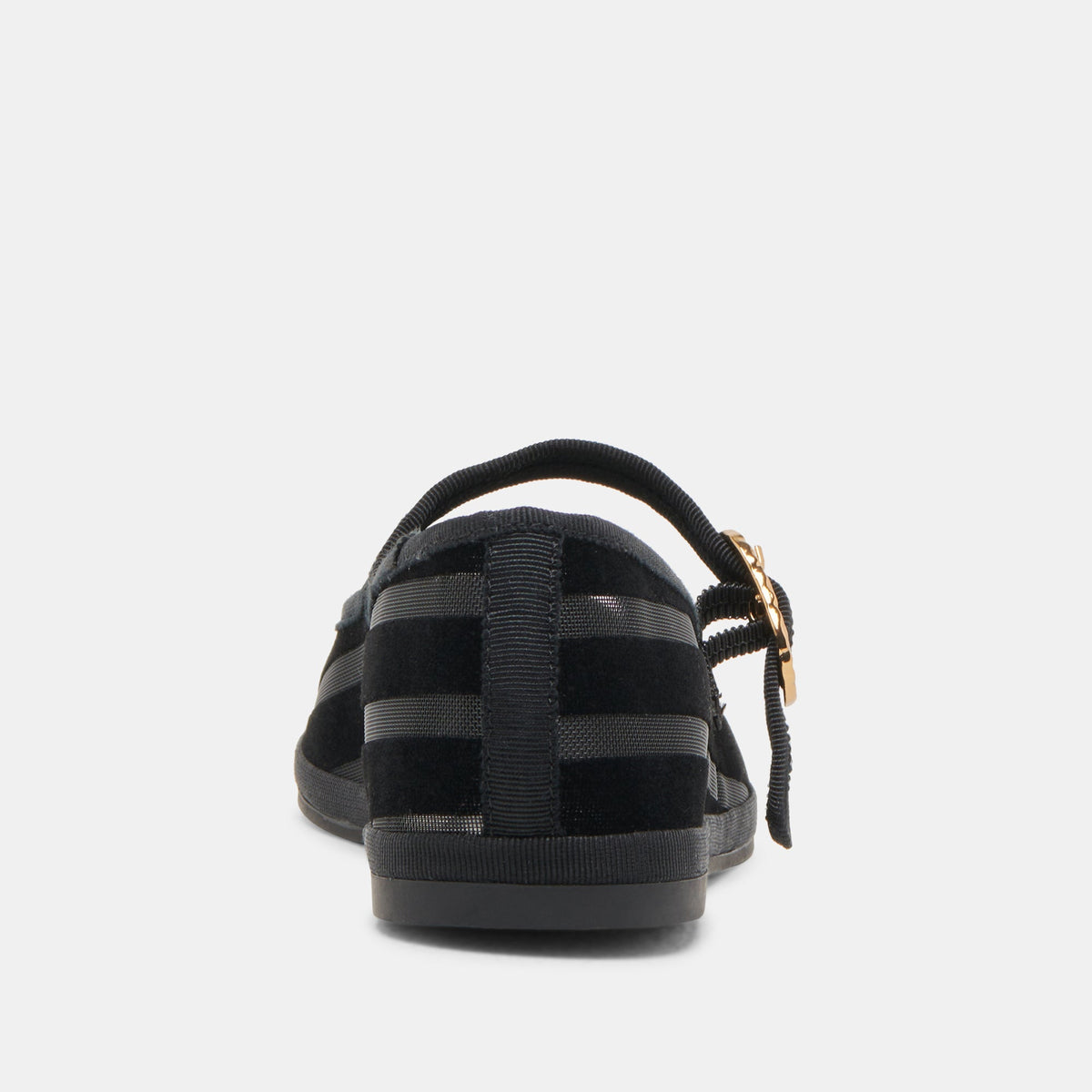 TAMEKA BALLET FLATS BLACK STRIPE MESH | Dolce Vita