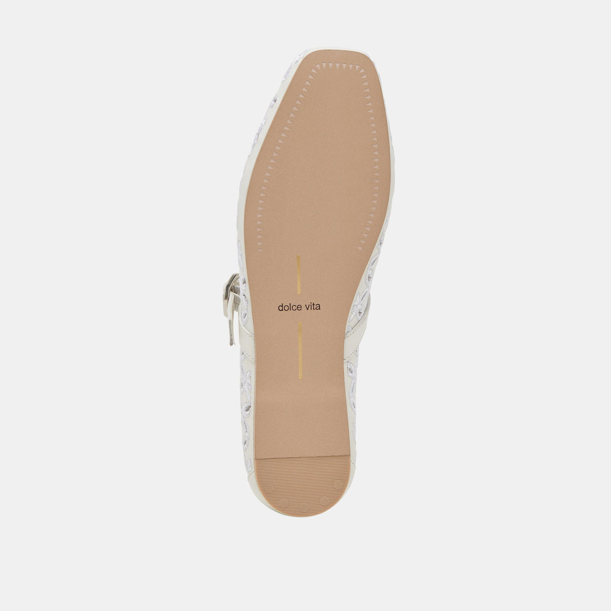 RODNI EYELET PERF BALLET FLATS TRUE WHITE LEATHER | Dolce Vita