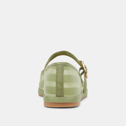 TAMEKA BALLET FLATS JADE STRIPE MESH | Dolce Vita