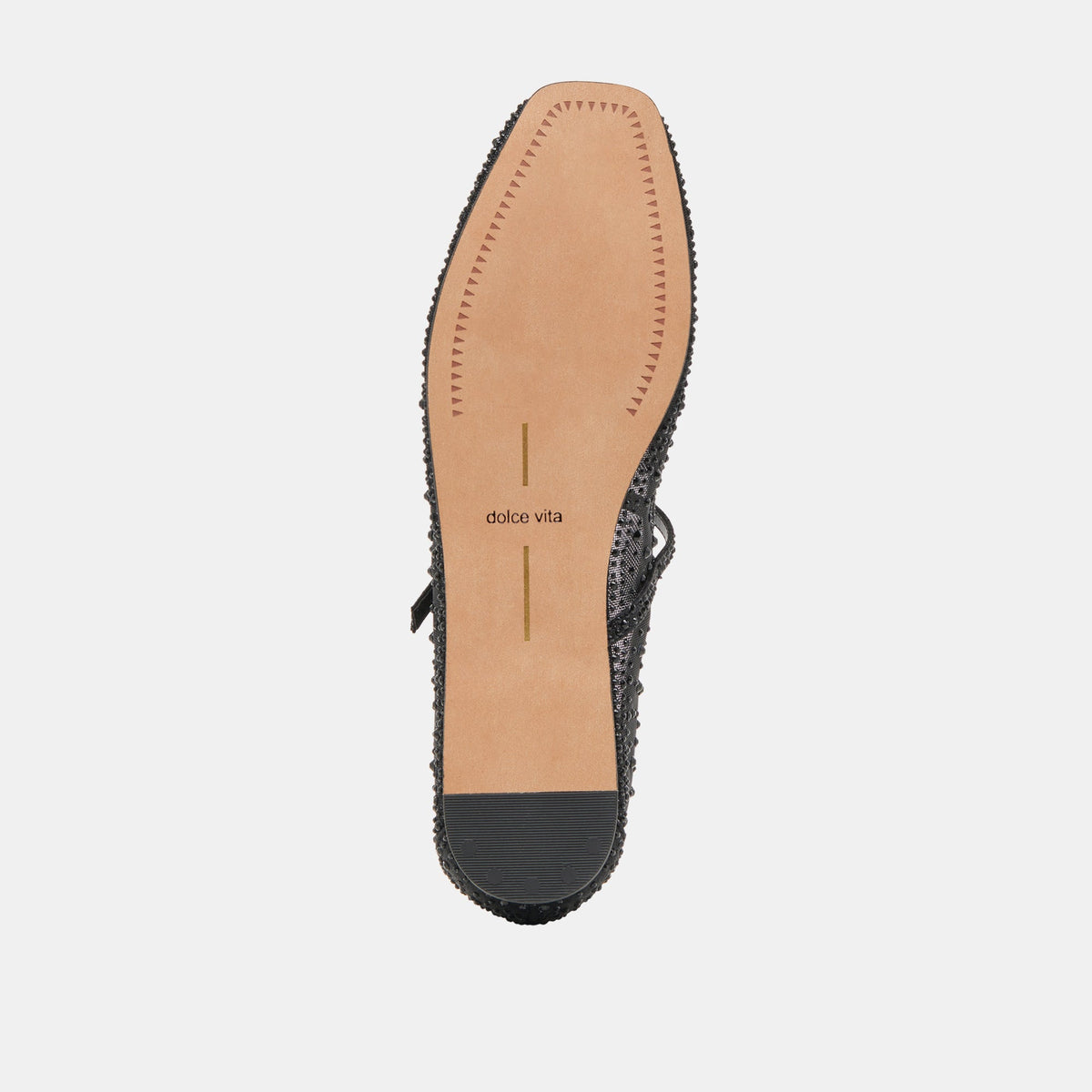 REYES CRYSTAL BALLET FLATS BLACK MESH | Dolce Vita