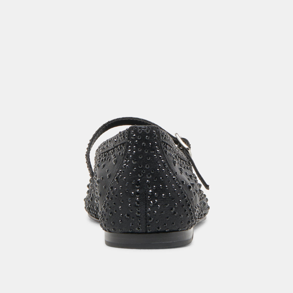 REYES CRYSTAL BALLET FLATS BLACK MESH | Dolce Vita
