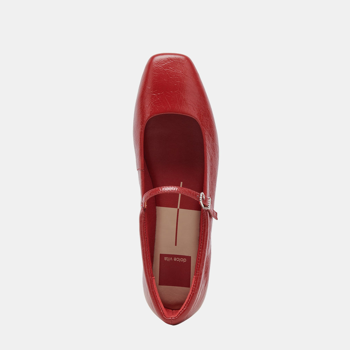 Reyes Ballet Flats Red Crinkle Patent | Dolce Vita