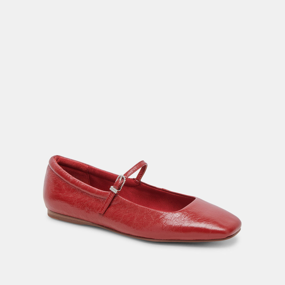 Reyes Ballet Flats Red Crinkle Patent | Dolce Vita