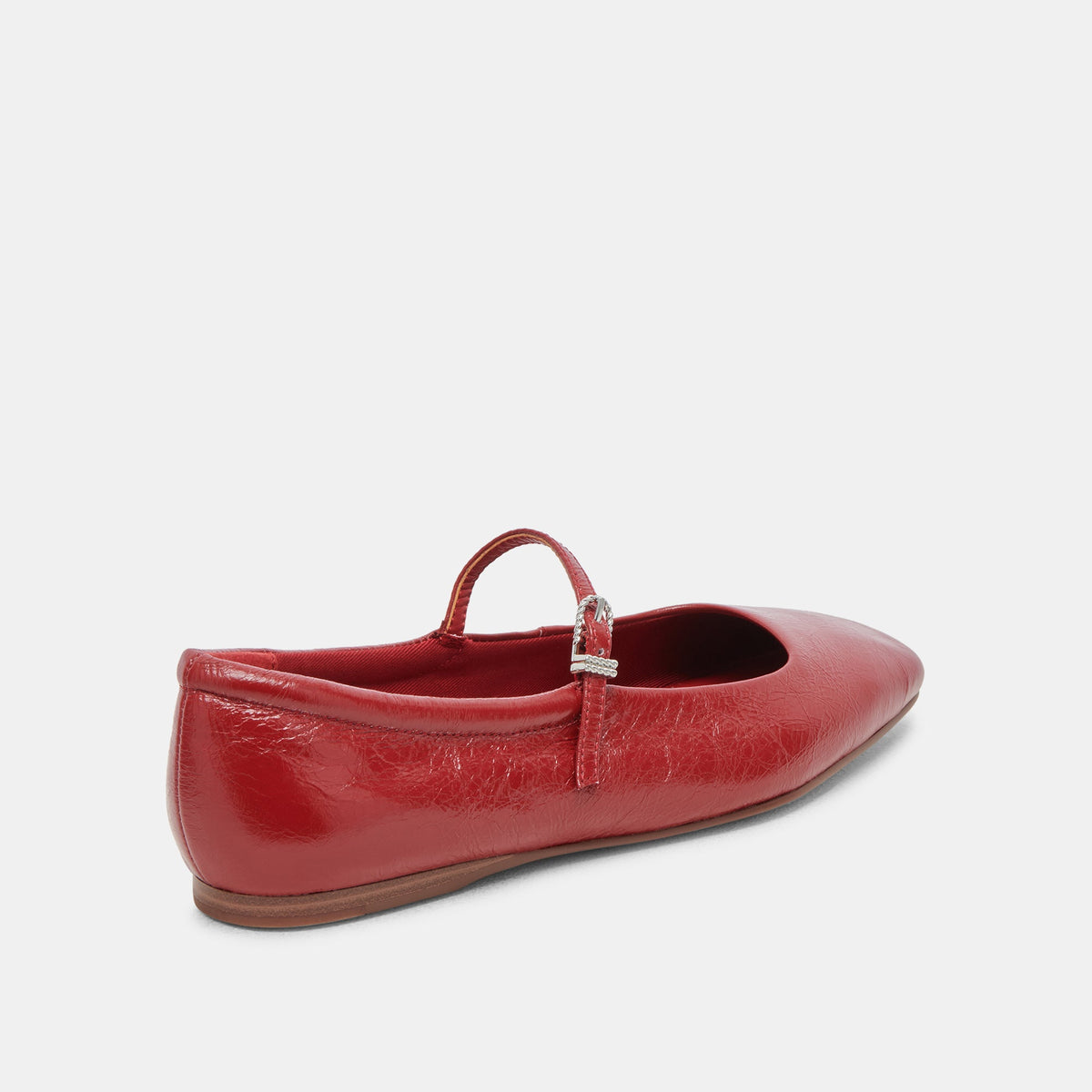 Reyes Ballet Flats Red Crinkle Patent | Dolce Vita