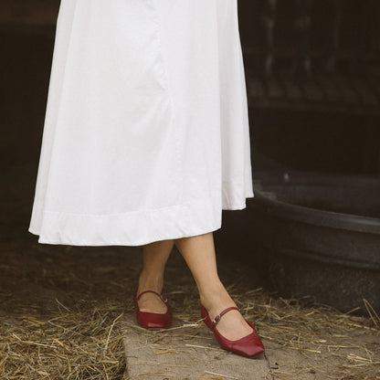 Reyes Ballet Flats Red Crinkle Patent | Dolce Vita